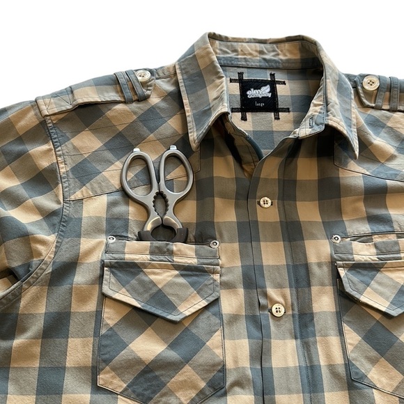 Elm Company Buffalo Plaid Zipper / Button Up Shirt Jacket - Size Large - Picture 6 of 15